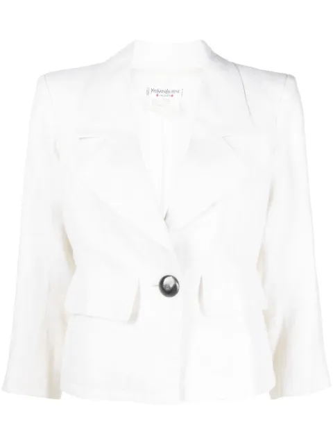 Saint Laurent Pre-Owned chamarra con botones 1980