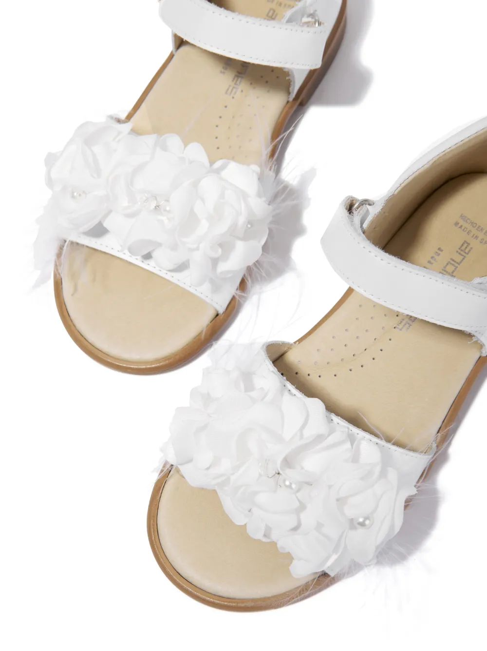 ANDANINES FLORAL-DETAIL OPEN-TOE SANDALS