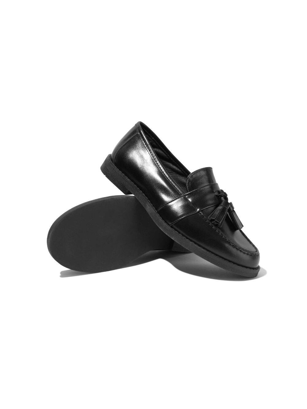 ANDANINES tassel-detail leather loafers - Zwart