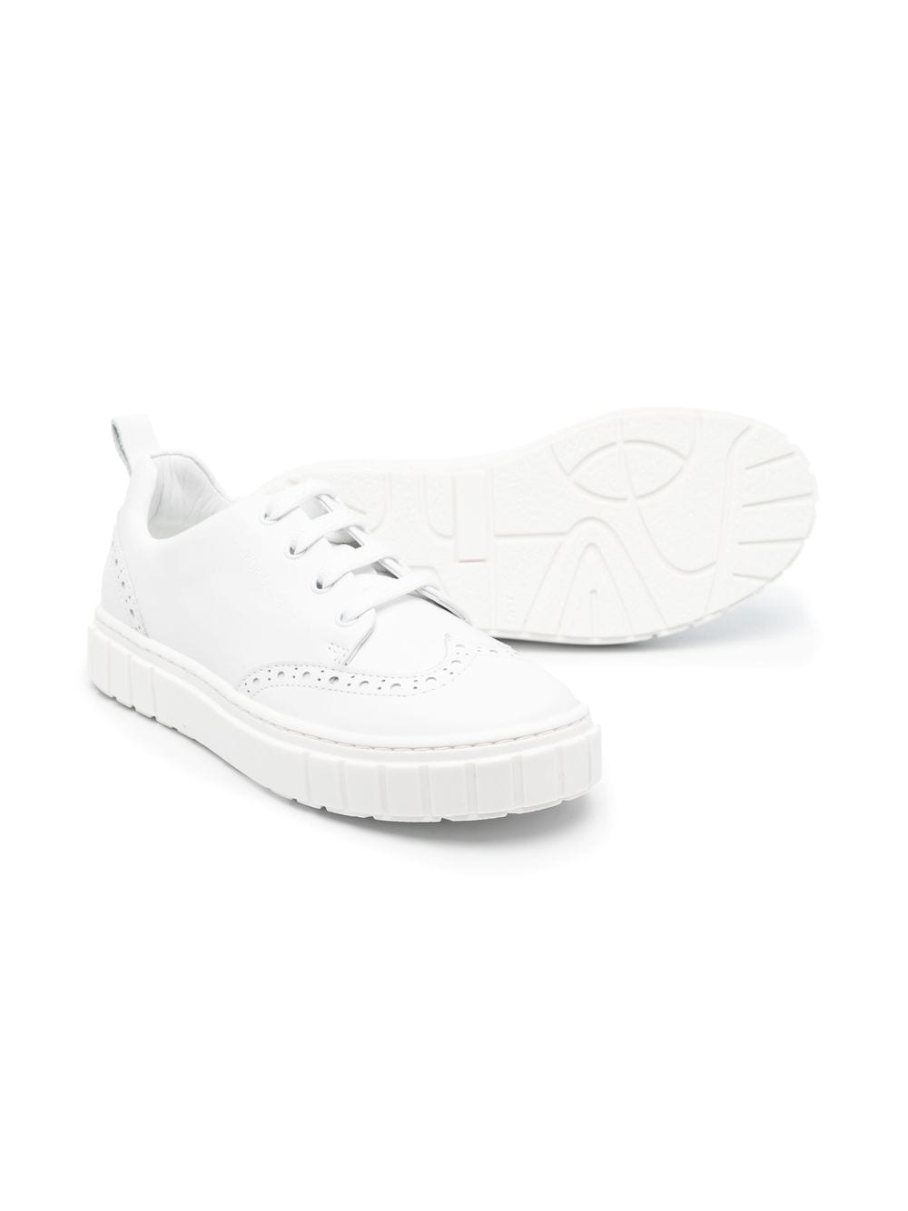 Shop Emporio Armani Lace-up Sneakers In White