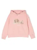 Palm Angels Kids teddy-bear-print hoodie - Pink