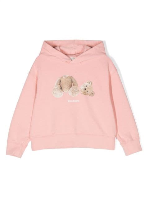 teddy-bear-print hoodie