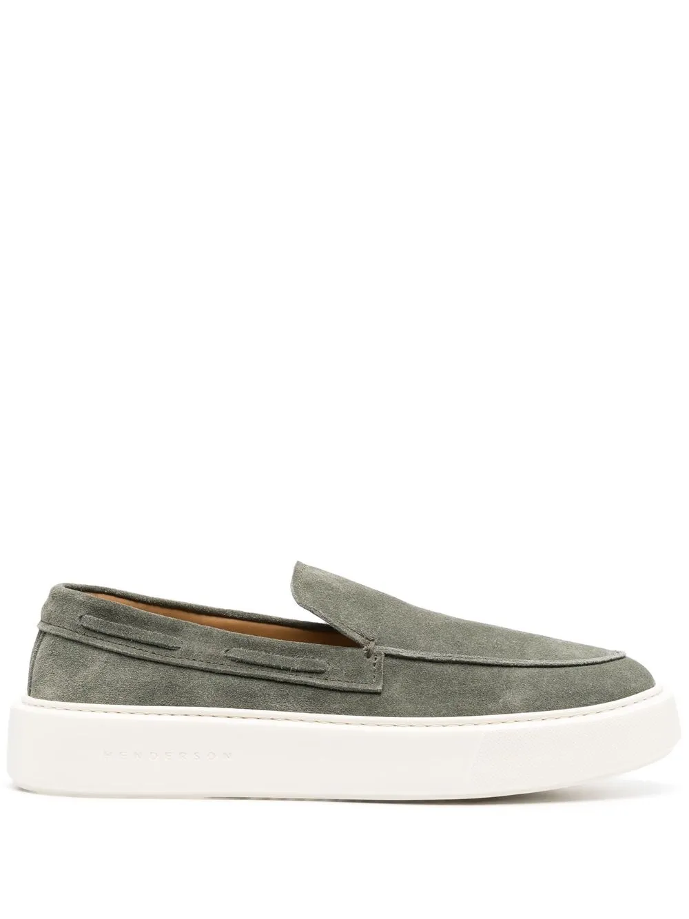 Henderson Baracco Platform-sole Slip-on Loafers In Green