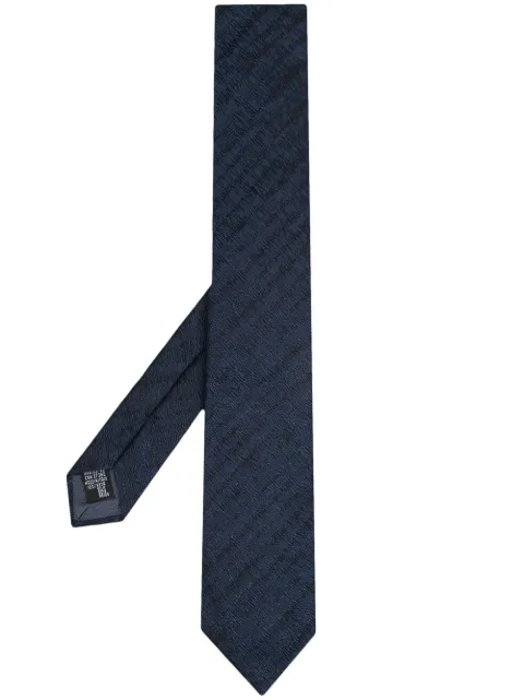 Emporio Armani Gravata de seda texturizada