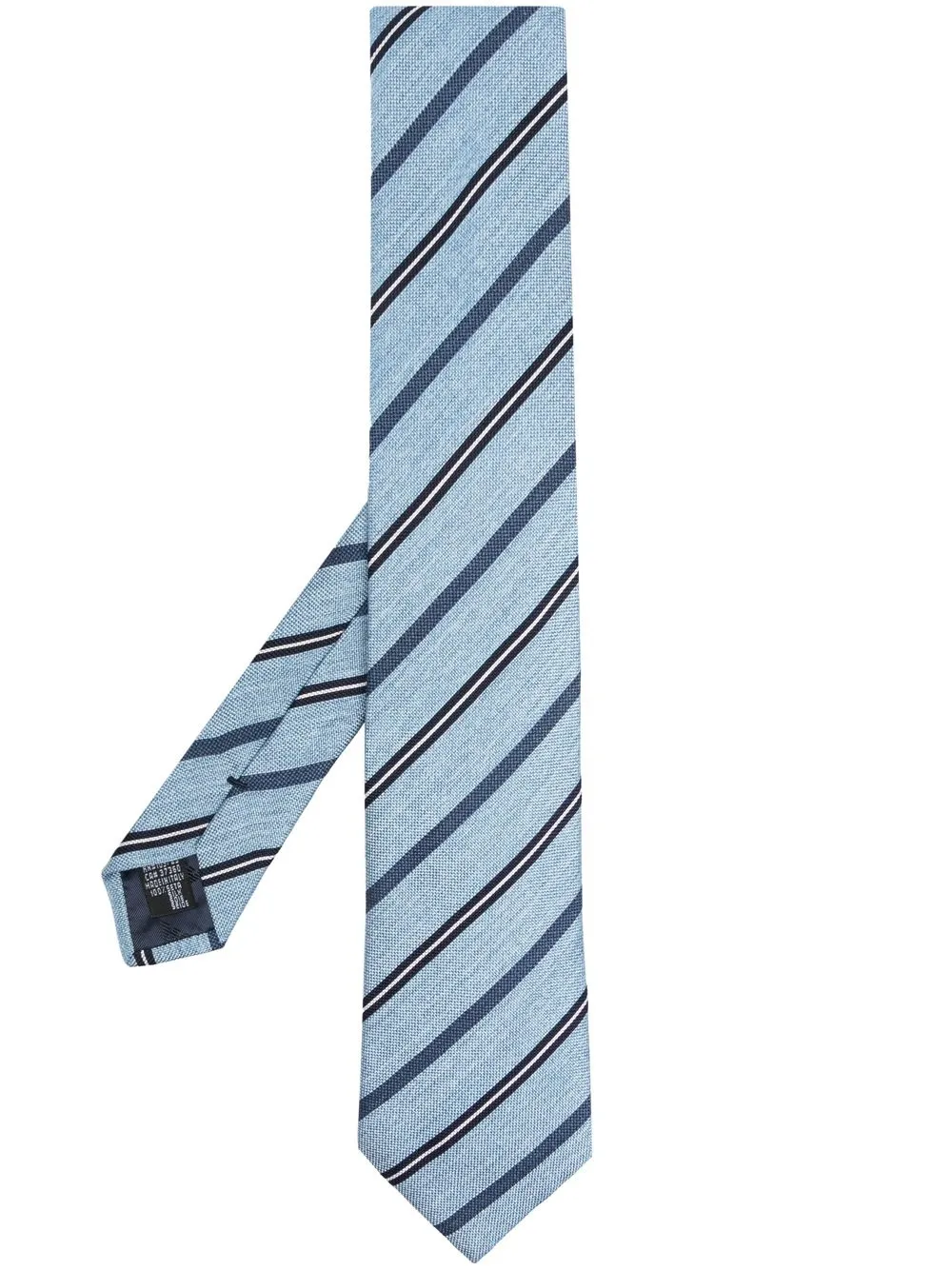 

Emporio Armani diagonal-stripe silk tie - Blue