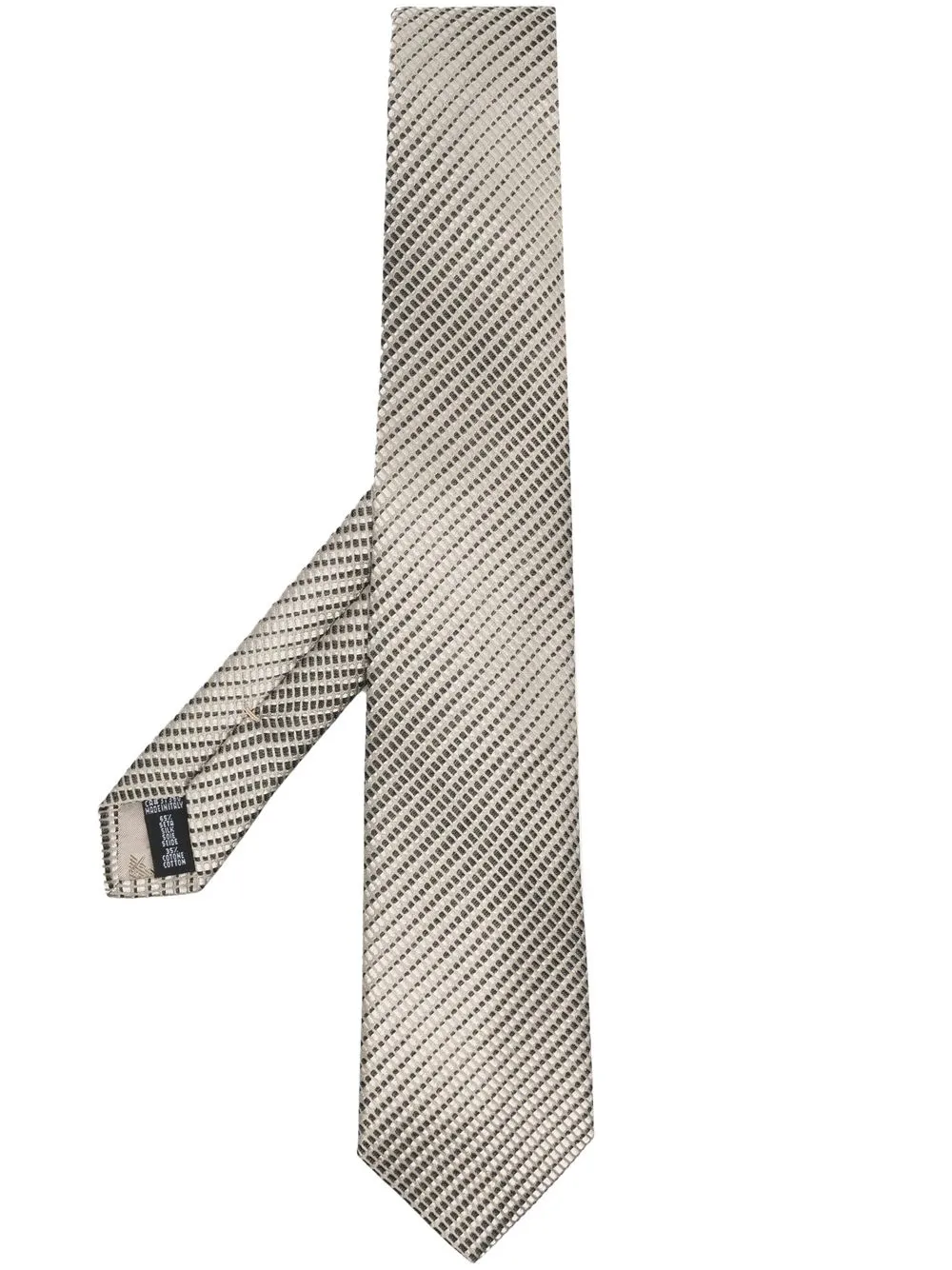 

Emporio Armani micro-pattern jacquard tie - Neutrals