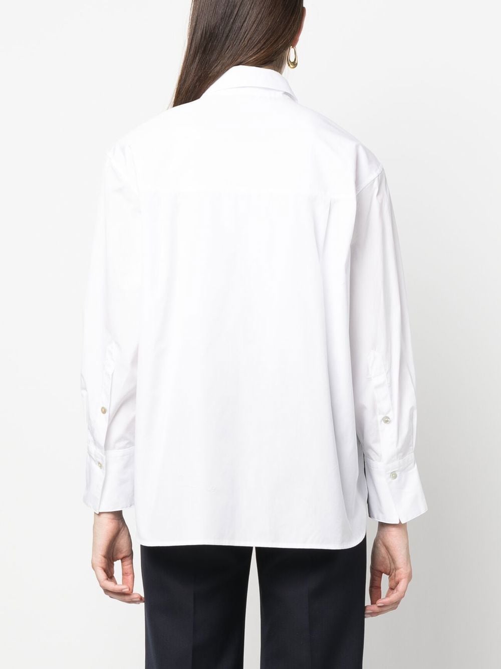 Shop Vince Long Sleeve Shirt In White