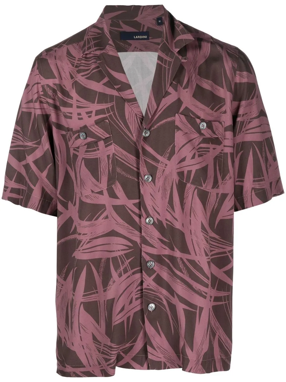 

Lardini graphic-print short-sleeve shirt - Purple