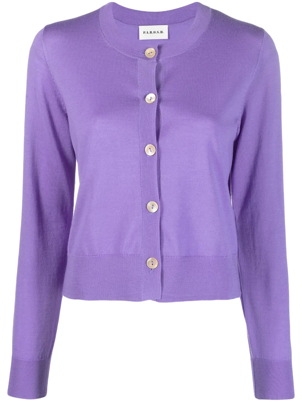 P.A.R.O.S.H. long-sleeve wool cardigan - Purple