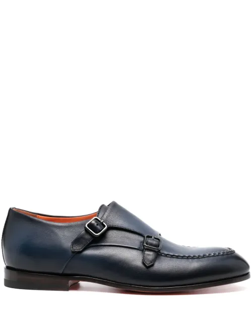 Chaussures en cuir à double boucle - Santoni - Modalova