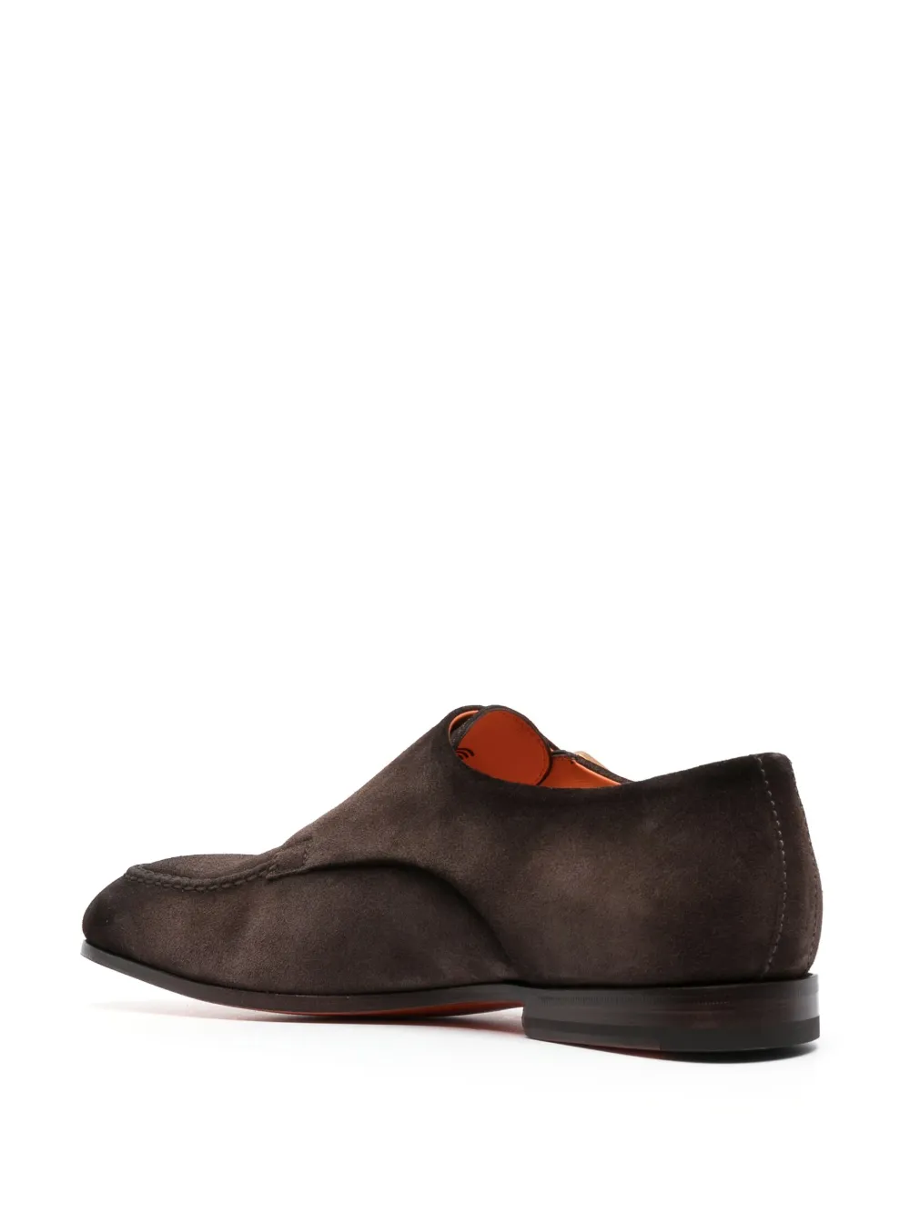 Santoni Man Loafers Dark Brown Size 7 Leather In Brown