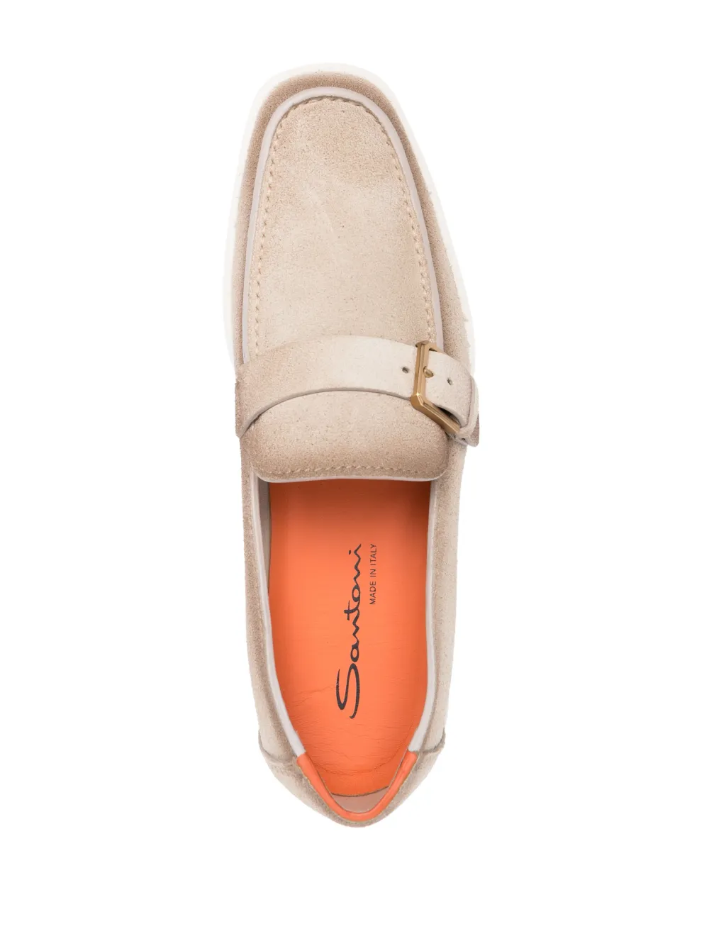 Santoni Dread Suede Loafers In Neutrals