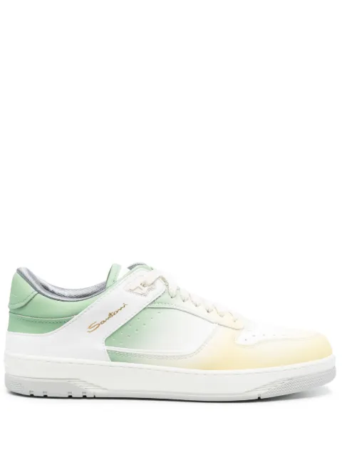 Santoni gradient-effect lace-up sneakers