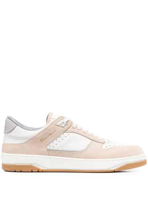 Santoni Haniel panelled leather sneakers