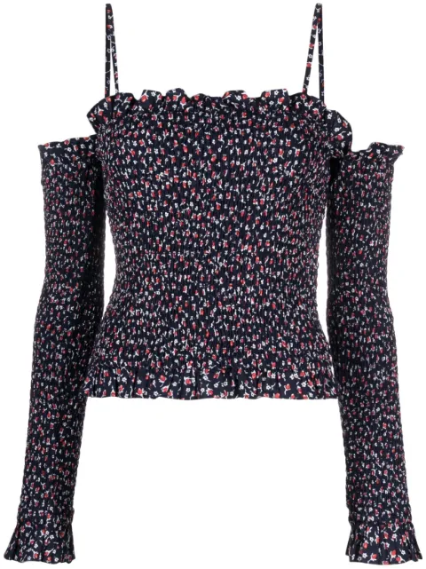 Polo Ralph Lauren floral-print off-shoulder top