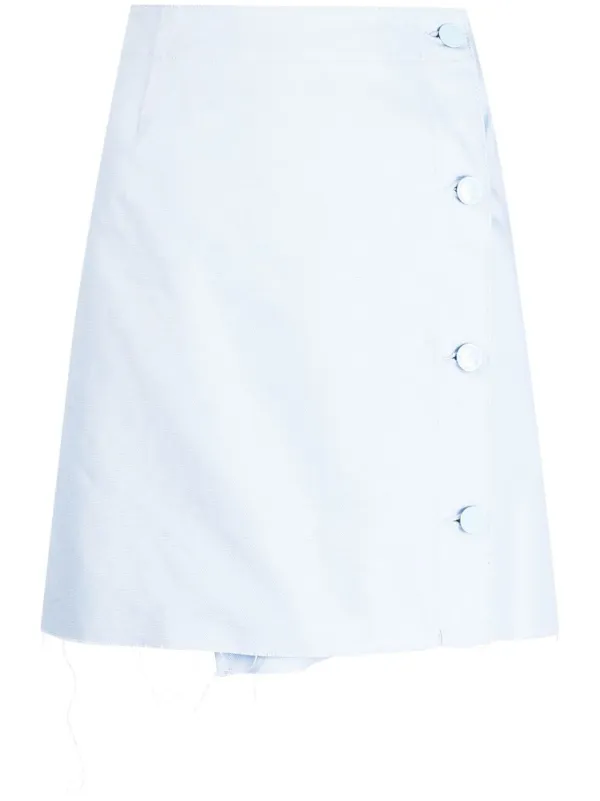 【RAF SIMONS】 パネルデニムスカート ブルー ラフ シモンズ RAF SIMONS】 パネルデニムスカート ブルー ラフ シモンズ