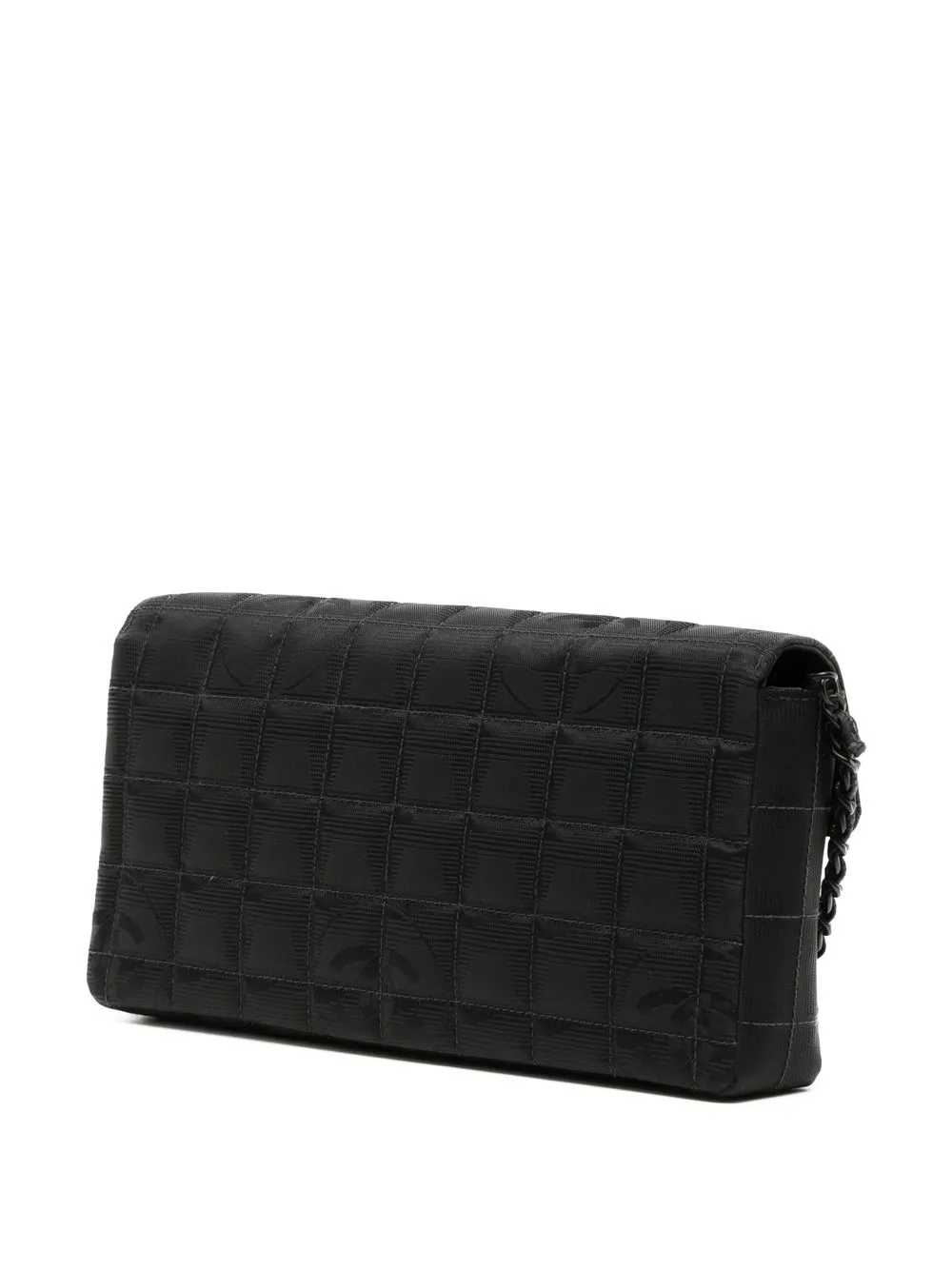 Pre-owned Chanel 2000 Travel Line East West Shoulder Bag In Grey