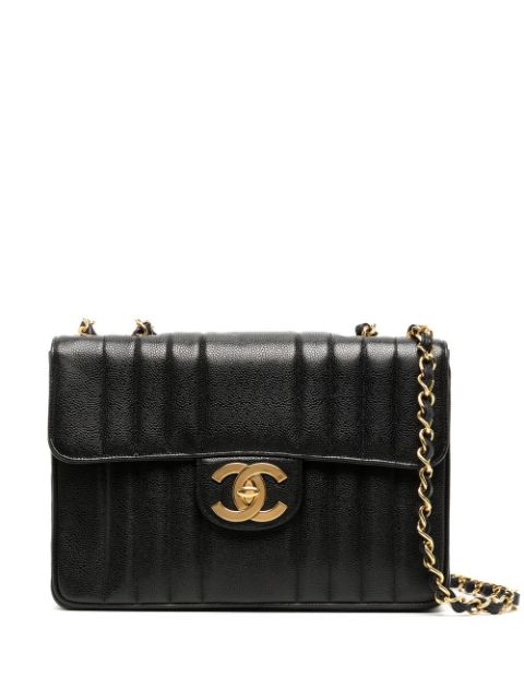 Affordable HOT SALE CHANEL 1992 Mademoiselle Classic Flap shoulder bag Women