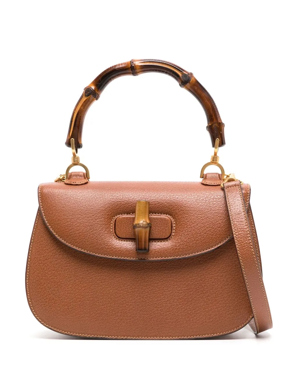 Gucci PreOwned 19902000s Bamboo Leather Tote Bag Farfetch