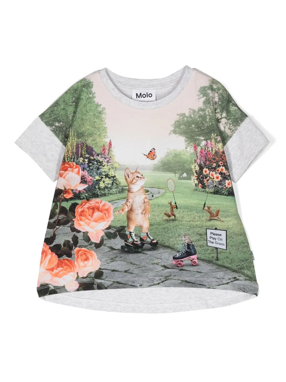 

Molo park-print T-shirt - Grey