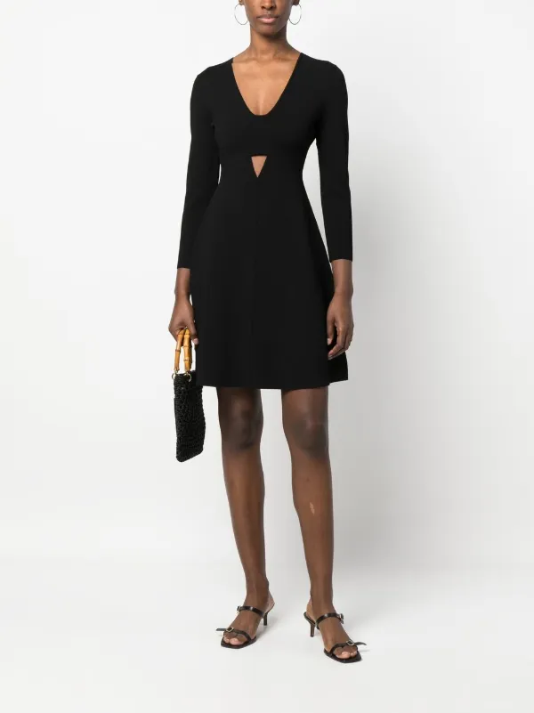 Theory Cut-Out Mini Dress - Black