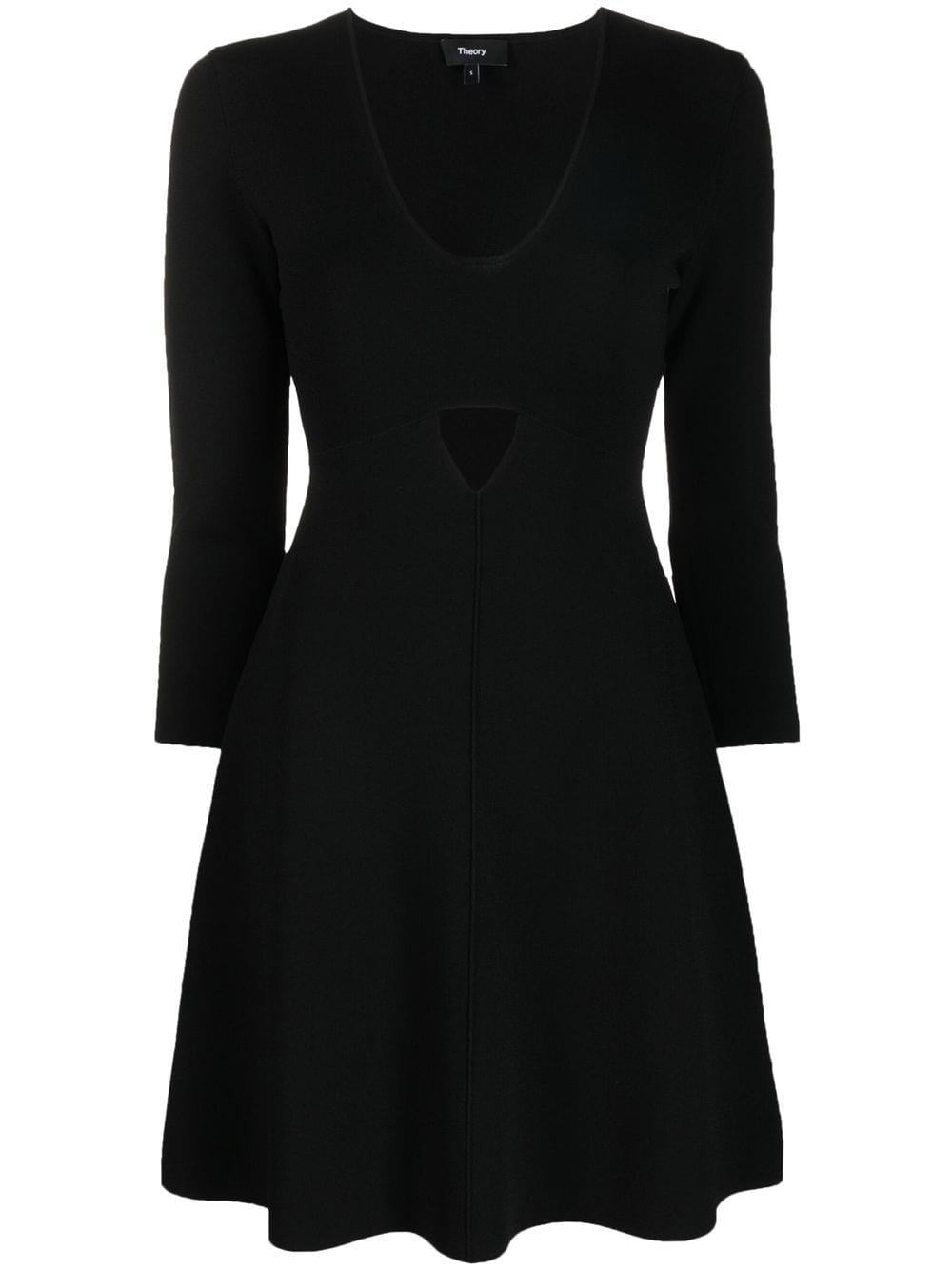 Theory Cut-out Mini Dress In Black