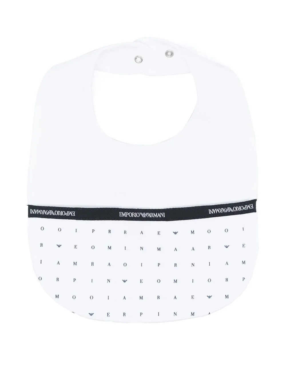 

Emporio Armani Kids logo-print cotton bib - White