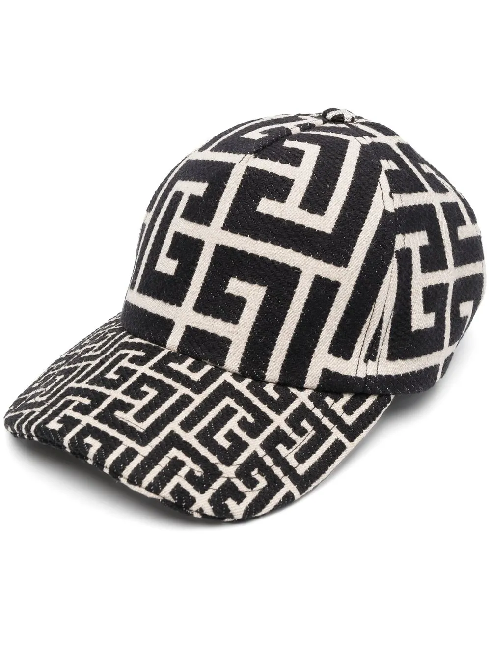 

Balmain monogram jacquard cap - Black