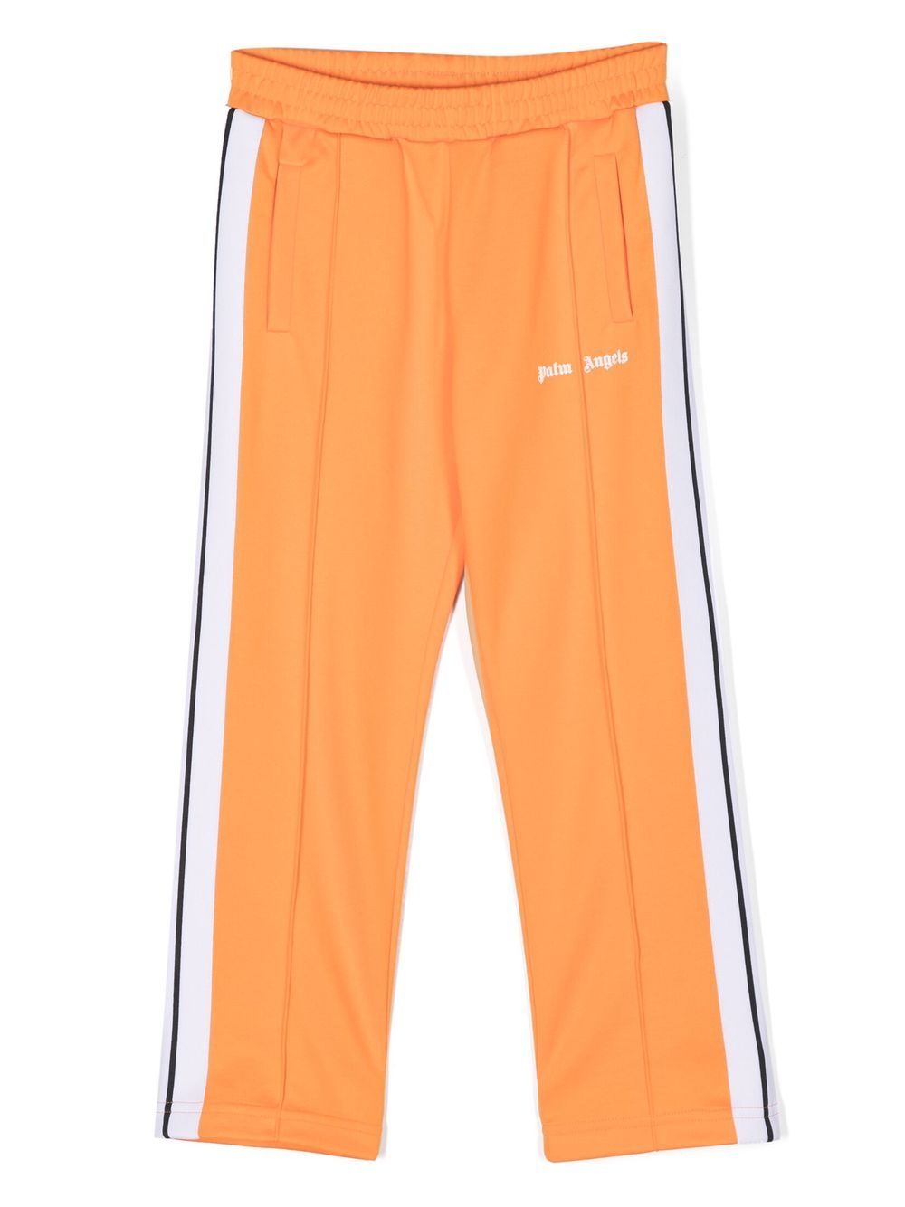Palm Angels Kids' Stripe-detail Track Pants In Orange