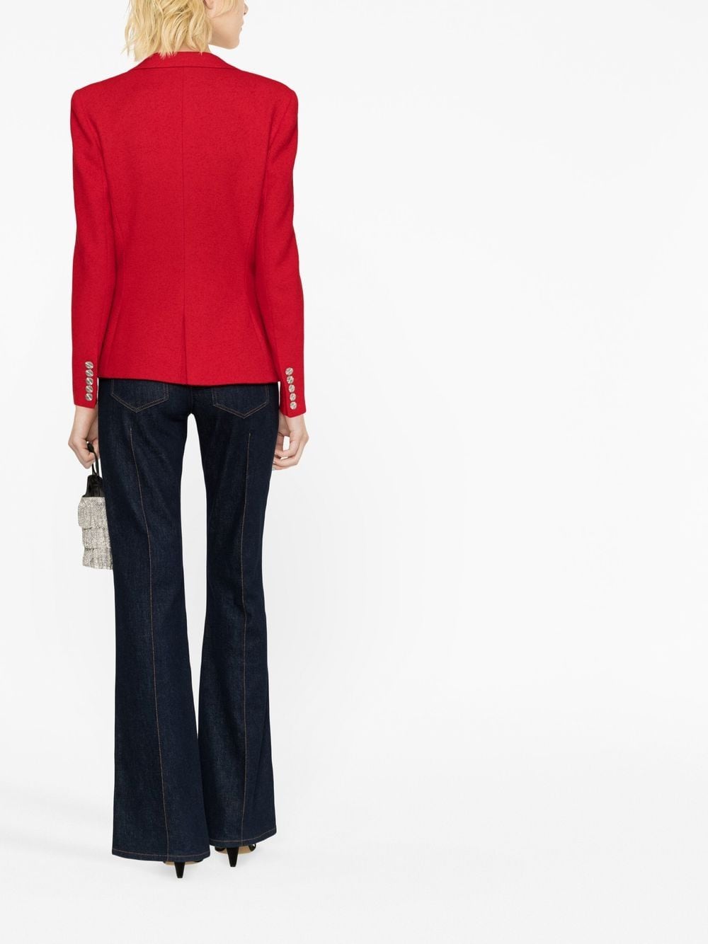 Shop Alexandre Vauthier Double-breasted Blazer In Red