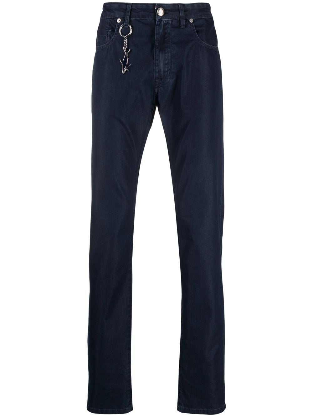 Shop Paul & Shark Keyring-detail Slim-cut Jeans In Blue