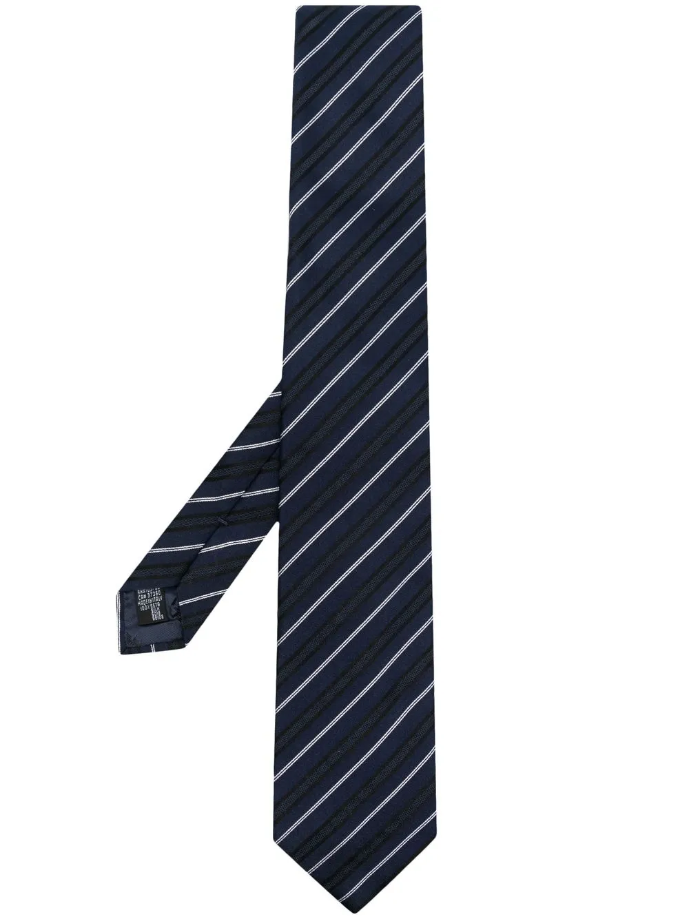 

Emporio Armani Striped jacquard pure silk tie - Blue