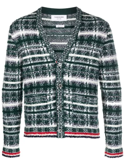 Thom Browne tartan-check-pattern cardigan