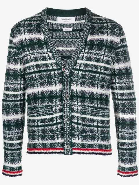 Thom Browne tartan-check-pattern cardigan