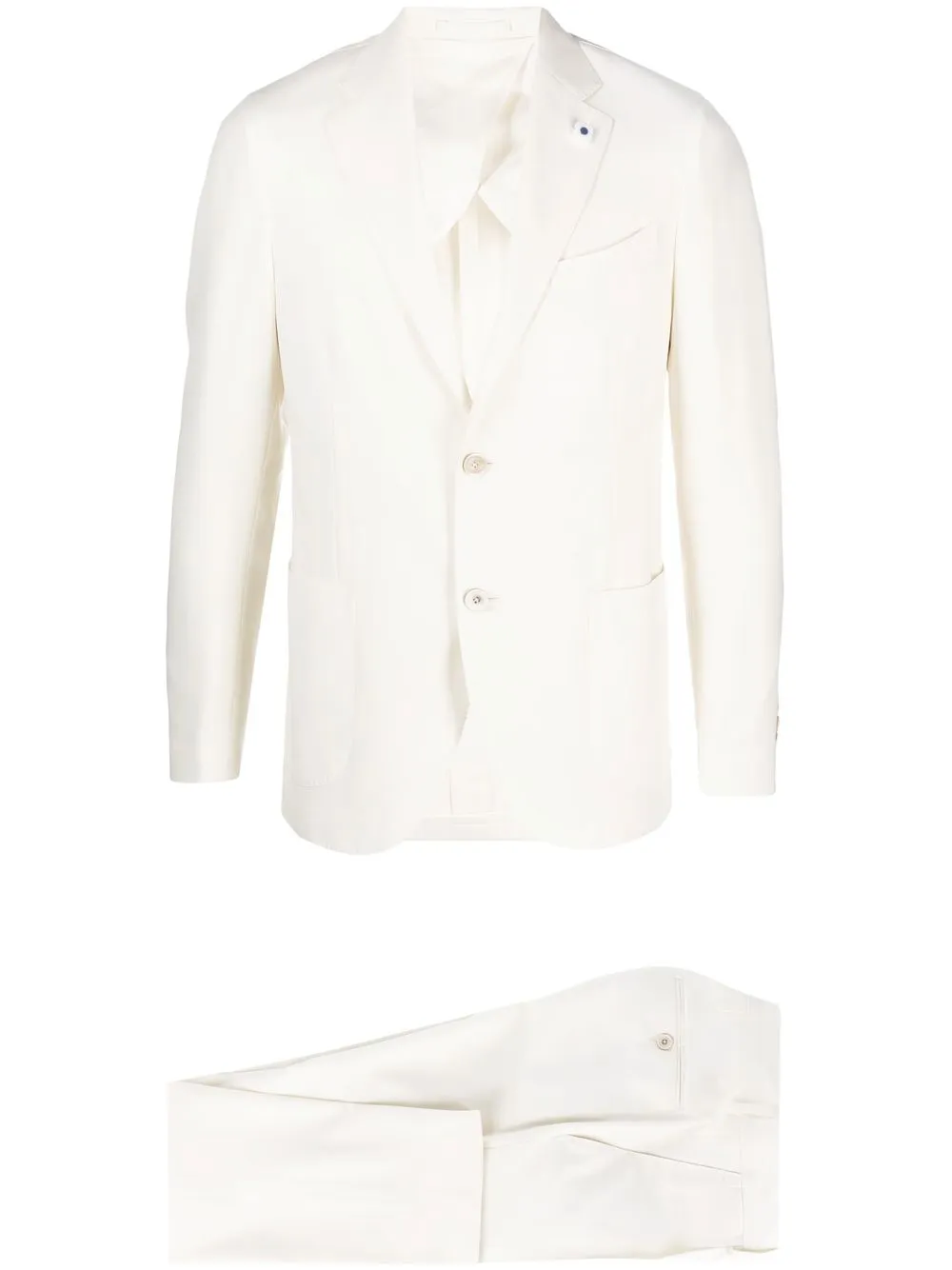 

Lardini single-breasted wool suit - White