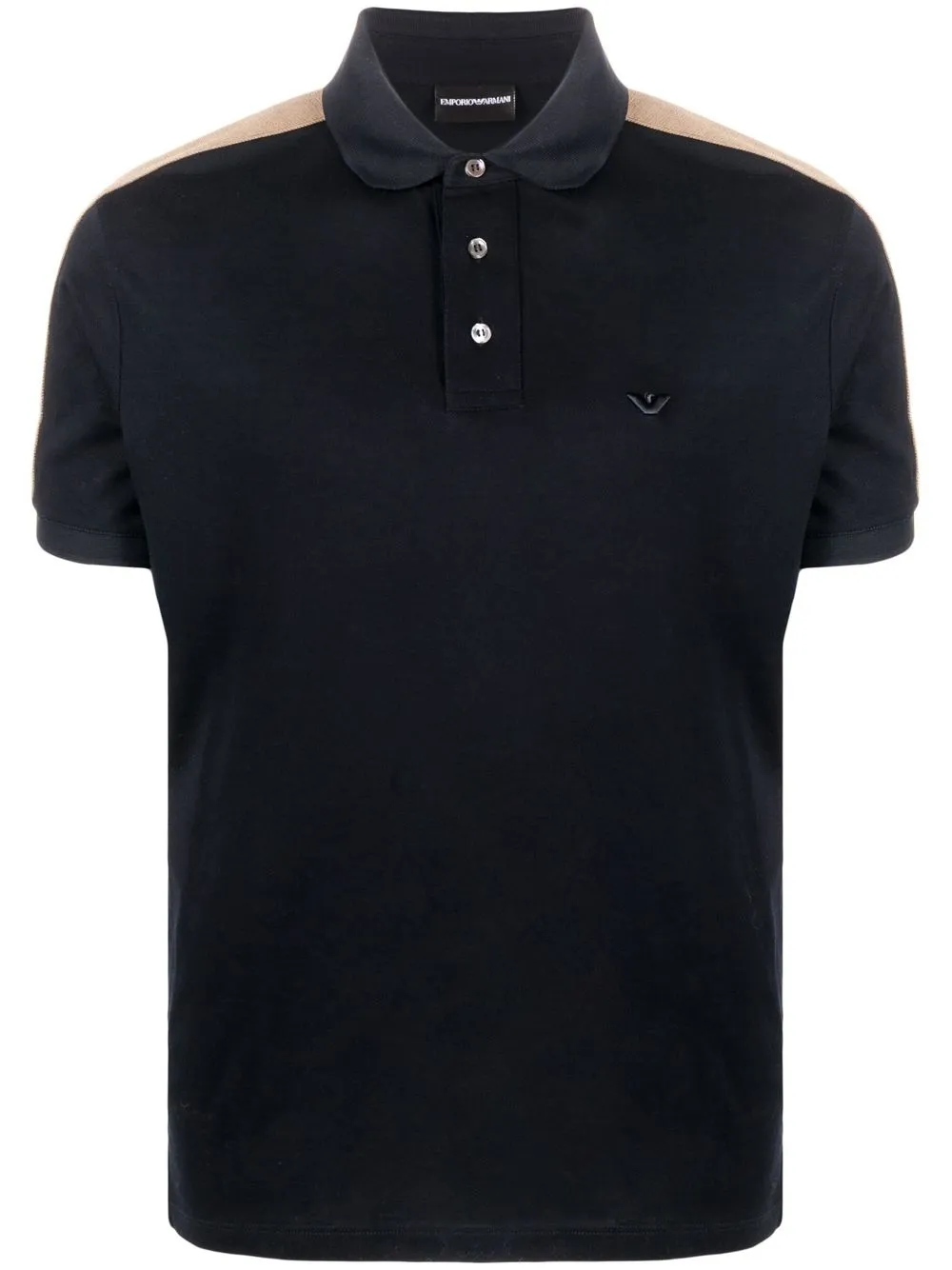 

Emporio Armani strap-detail polo shirt - Blue