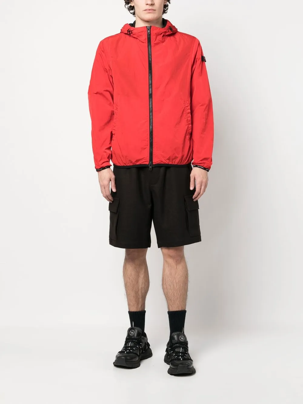 Peuterey Jack met logopatch - Rood