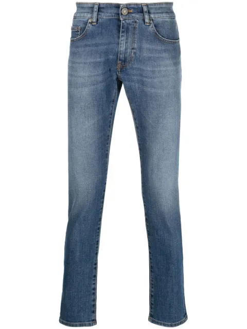 PT Torino logo-patch straight leg jeans