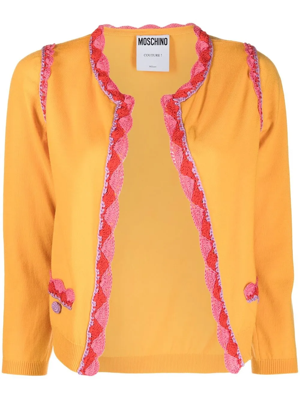 

Moschino cárdigan tejido con cuello redondo - Naranja