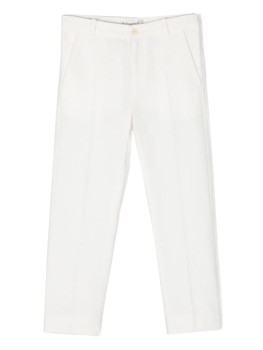 

Bonpoint pantalones rectos con bolsillos - Blanco