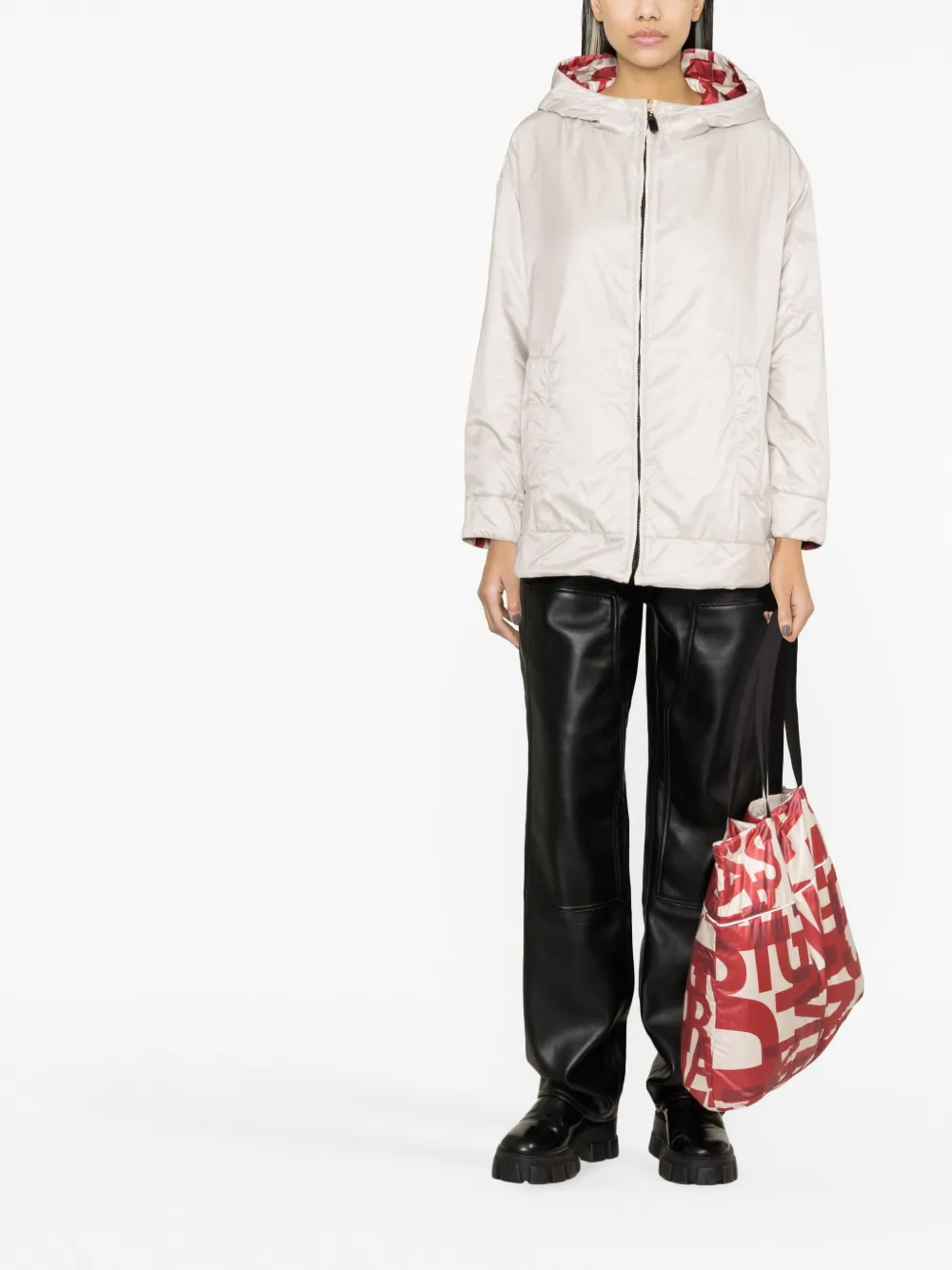 Max Mara Jas met capuchon Beige