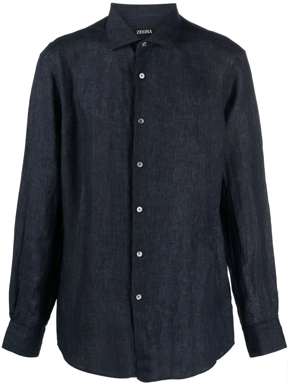 

Zegna long-sleeve linen shirt - Blue