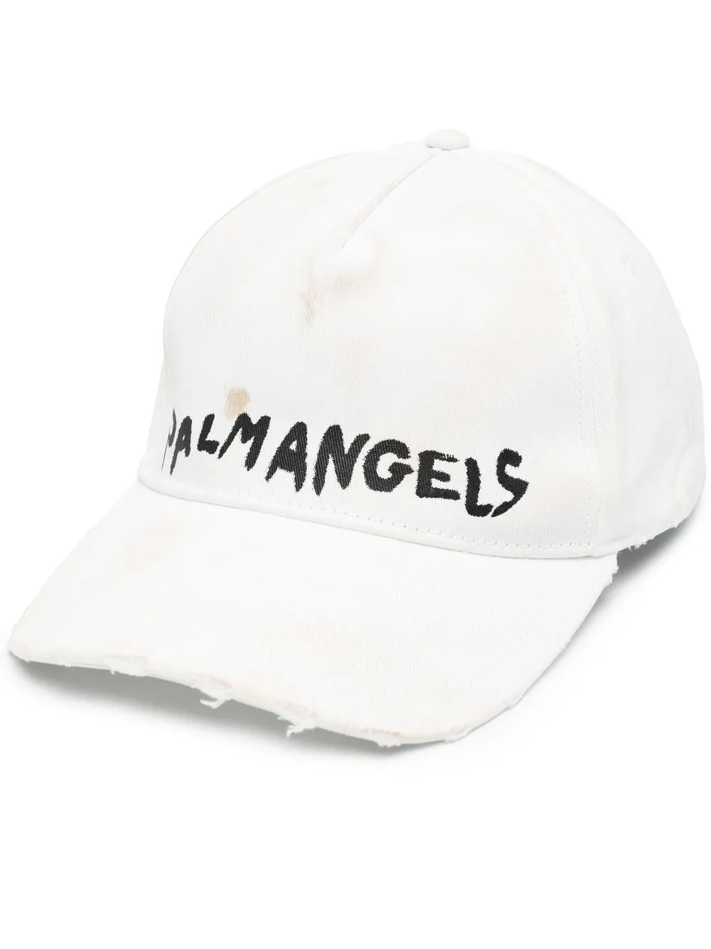 

Palm Angels embroidered-logo distressed-effect cap - White