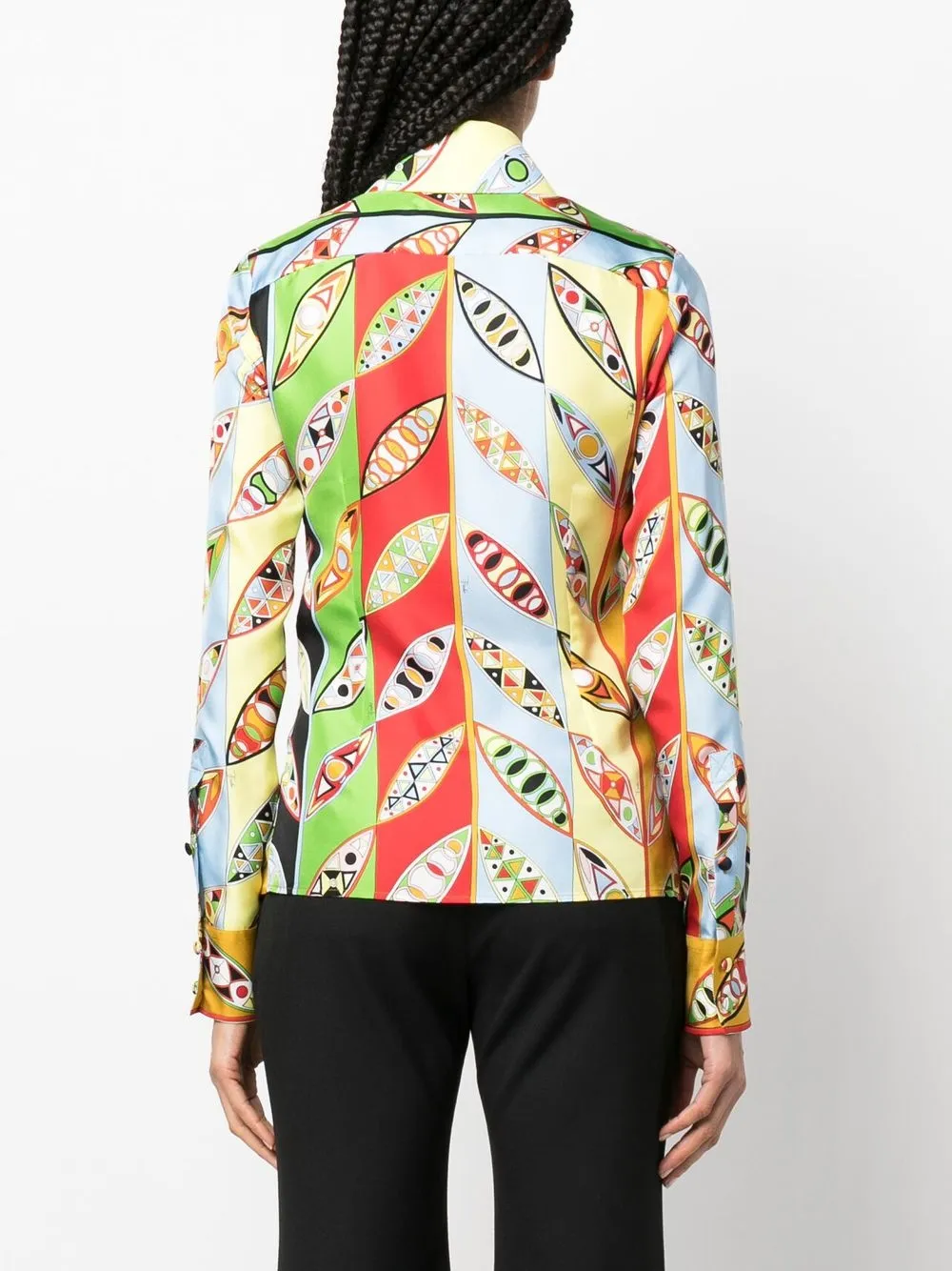 Pucci Iride-print Cotton Shirt In Red