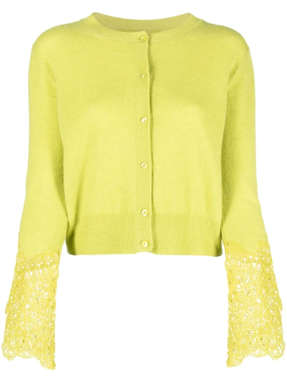 

Ermanno Scervino floral-lace knitted cardigan - Green