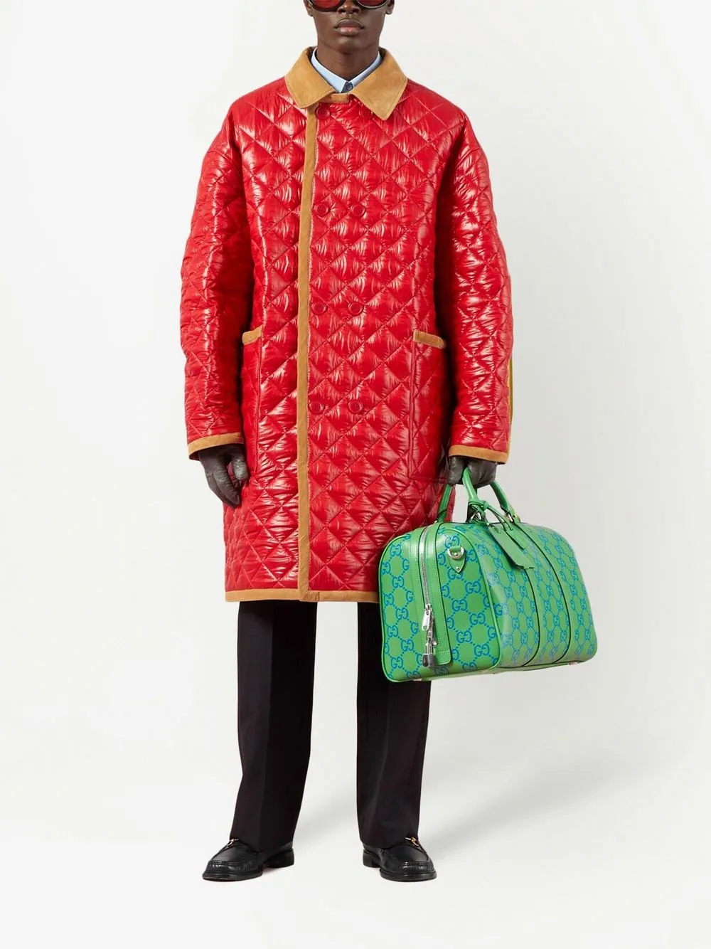 Gucci Gg Embossed Duffle Bag In Green ModeSens