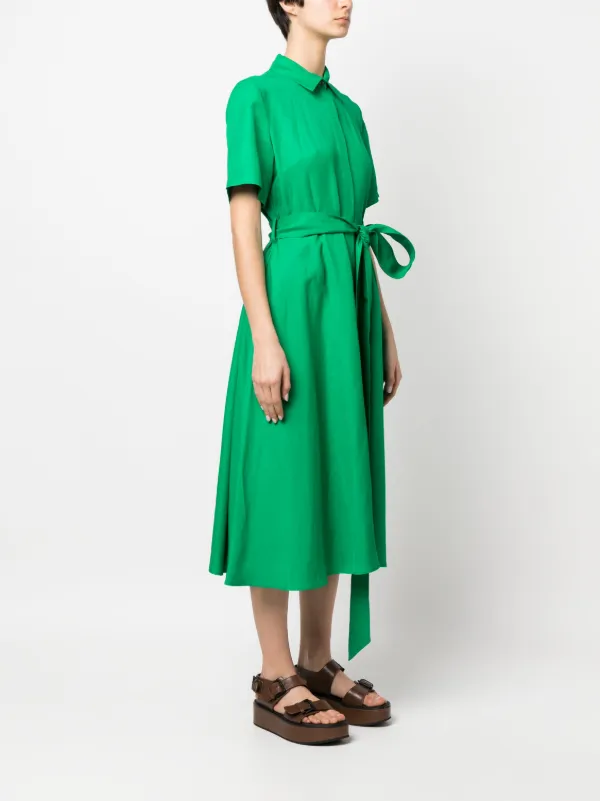 P.A.R.O.S.H. Belted Midi Shirt Dress - Farfetch