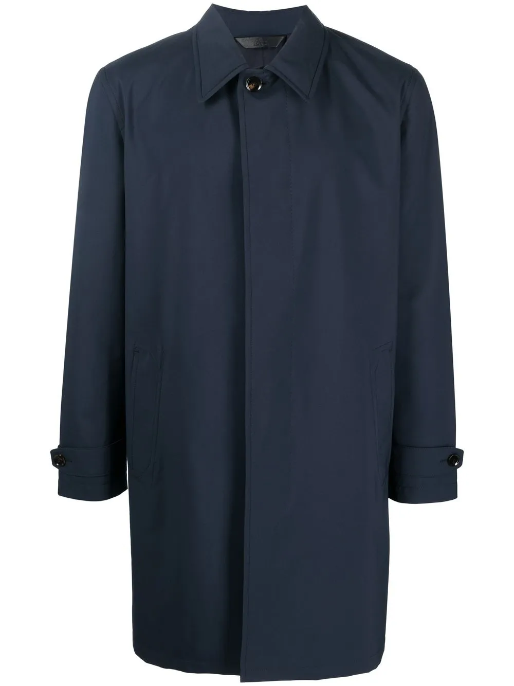 

Brioni waterproof button-up trench coat - Blue