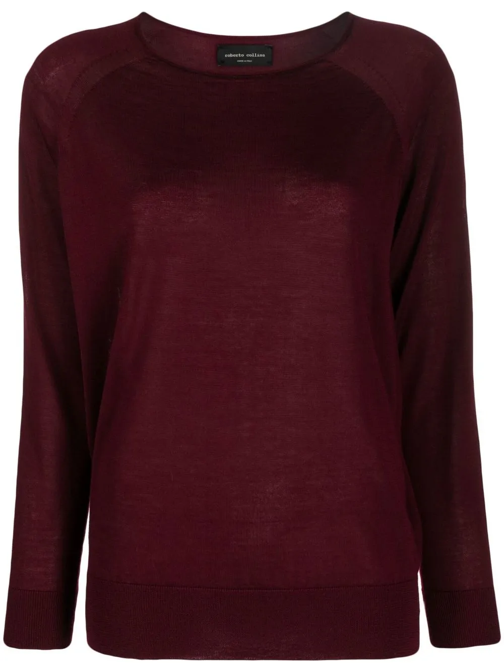 

Roberto Collina fine-knit ribbed-trim jumper - Red