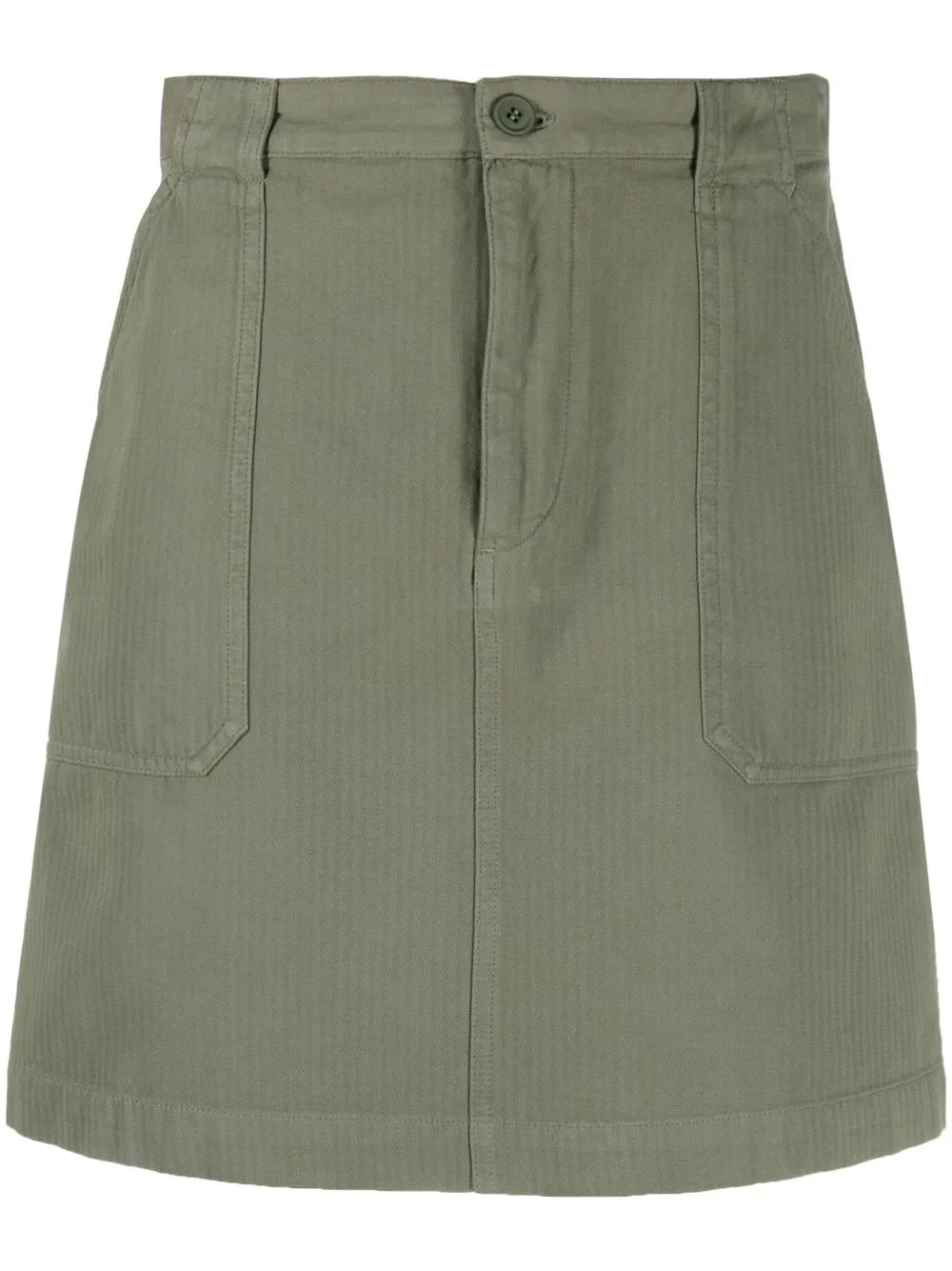 

A.P.C. high-waisted A-line skirt - Green